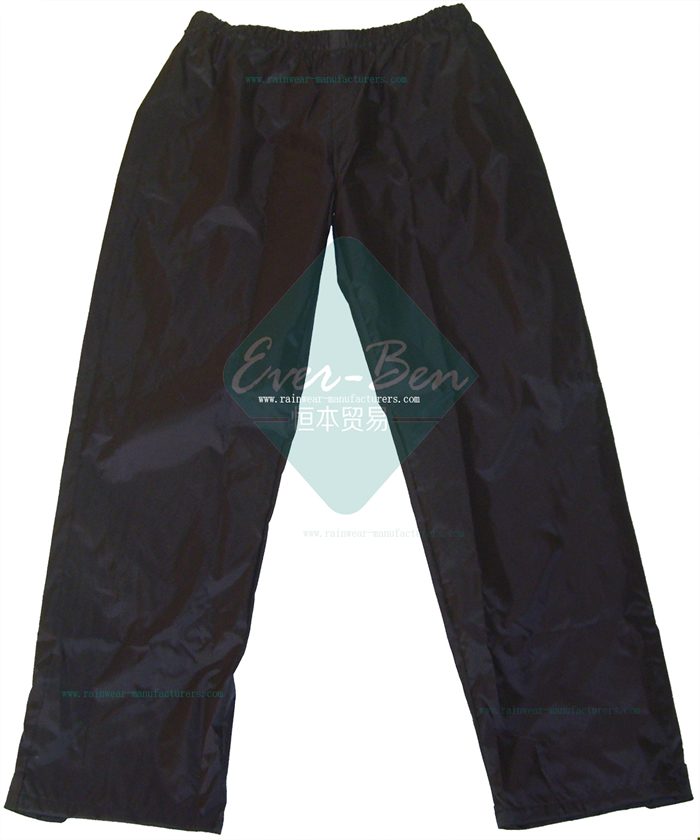Nylon Black rain pants-work trousers-nylon rain pants
